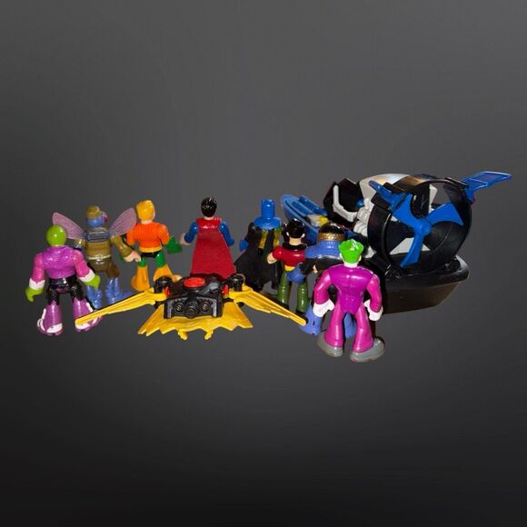 2014 Imaginext DC Batman Bat Boat Airboat Robin BatWings Darkseid Aquaman Figure - Picture 10 of 12